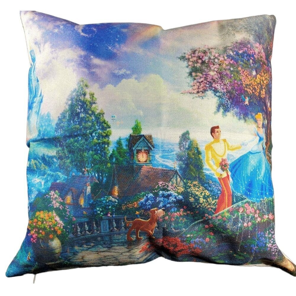 Cinderella Princess Sham Pillowcase Throw Accent Pillow Cushion Cover Home Decor